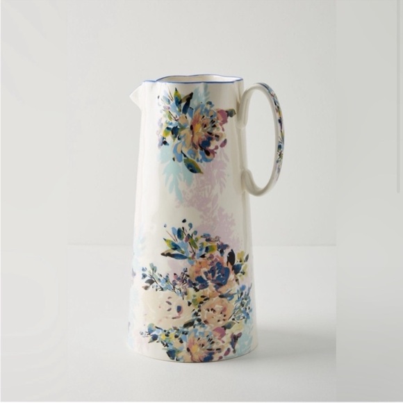 Anthropologie Floral Gardenshire Pitcher - Picture 1 of 5
